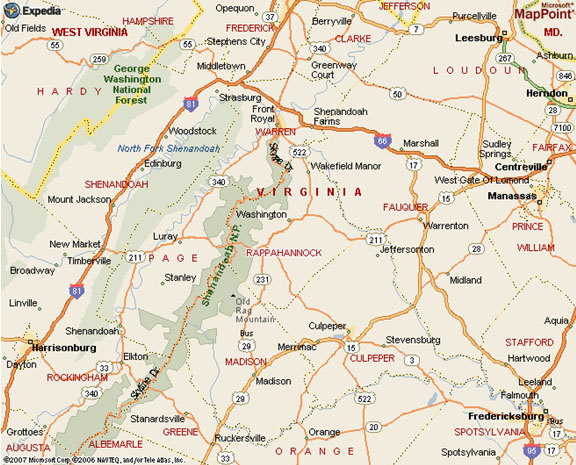 Rappahannock County Map